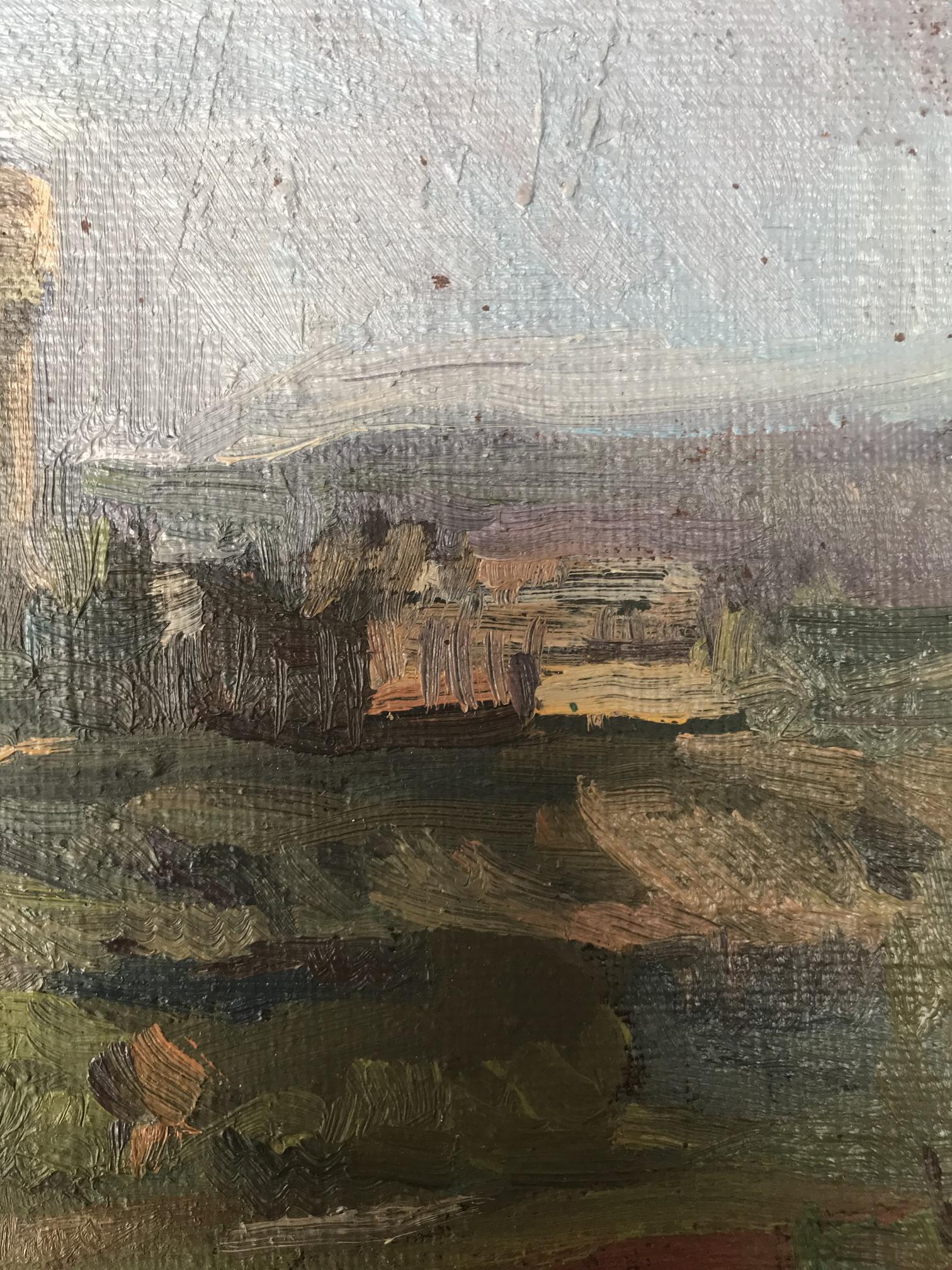 Cityscape by an Unknown Artist, an oil masterpiece illustrating the diversity of city architecture.