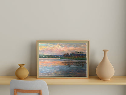 Oil painting By the evening Unknown artist