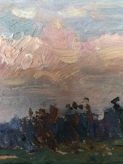 Oil painting By the evening Unknown artist
