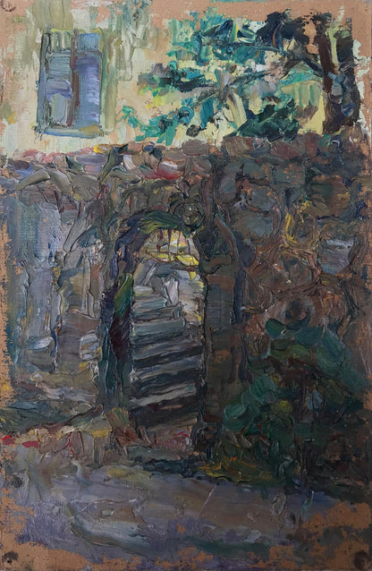 Oil painting City landscape Unknown artist