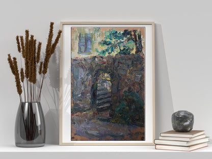 Oil painting City landscape Unknown artist