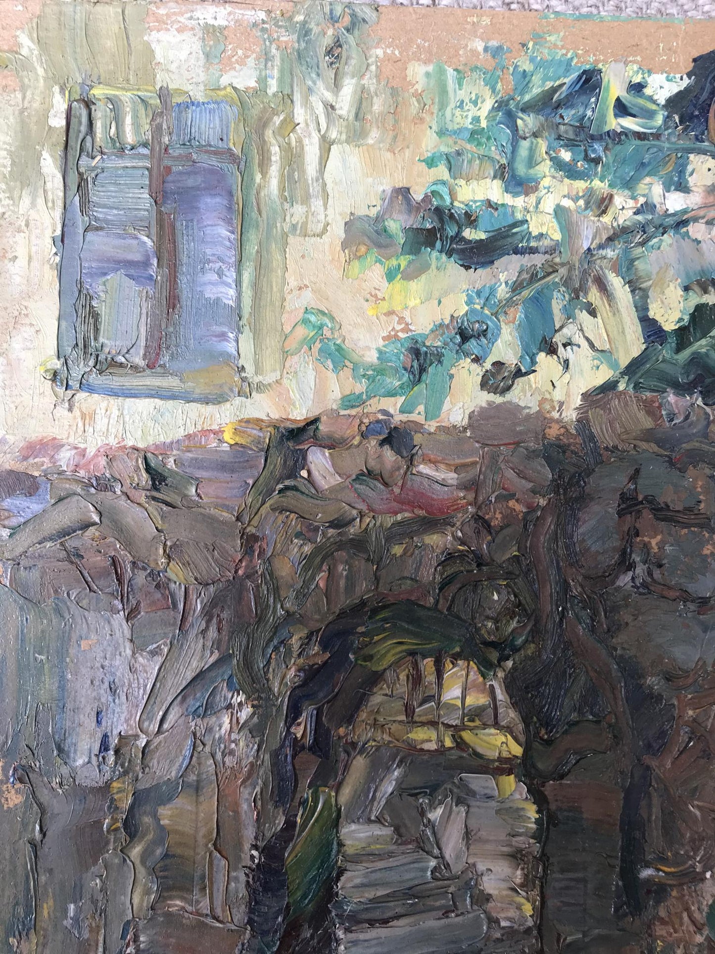 Oil painting City landscape Unknown artist