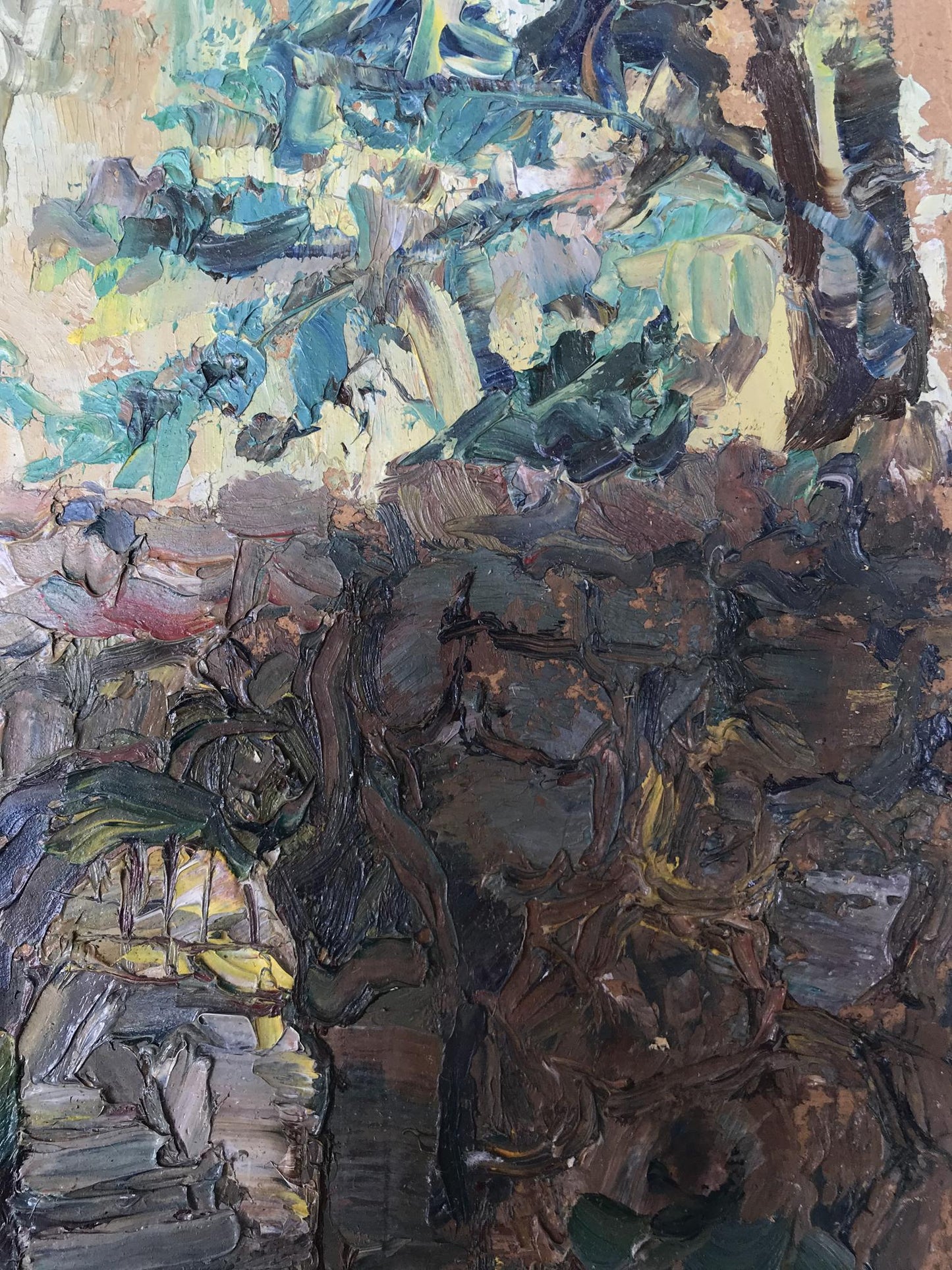 Oil painting City landscape Unknown artist