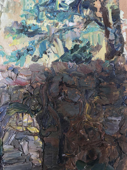 Oil painting City landscape Unknown artist