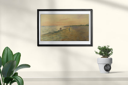 Pencils painting sea 