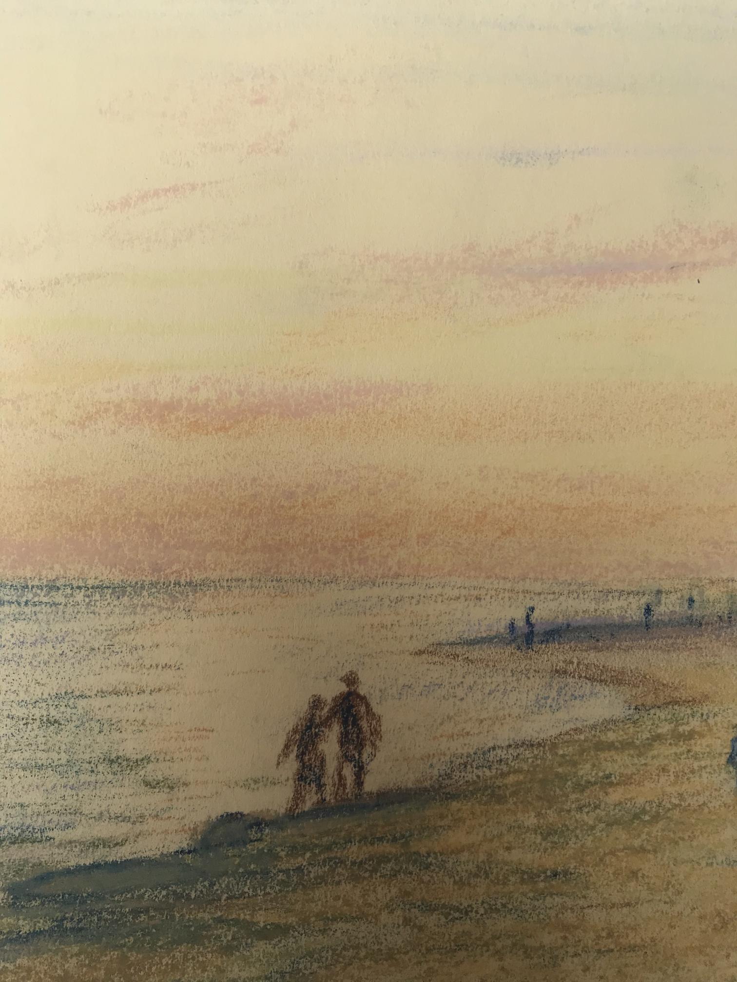 Pencils painting Seascape