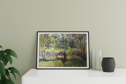 Watercolor painting forests