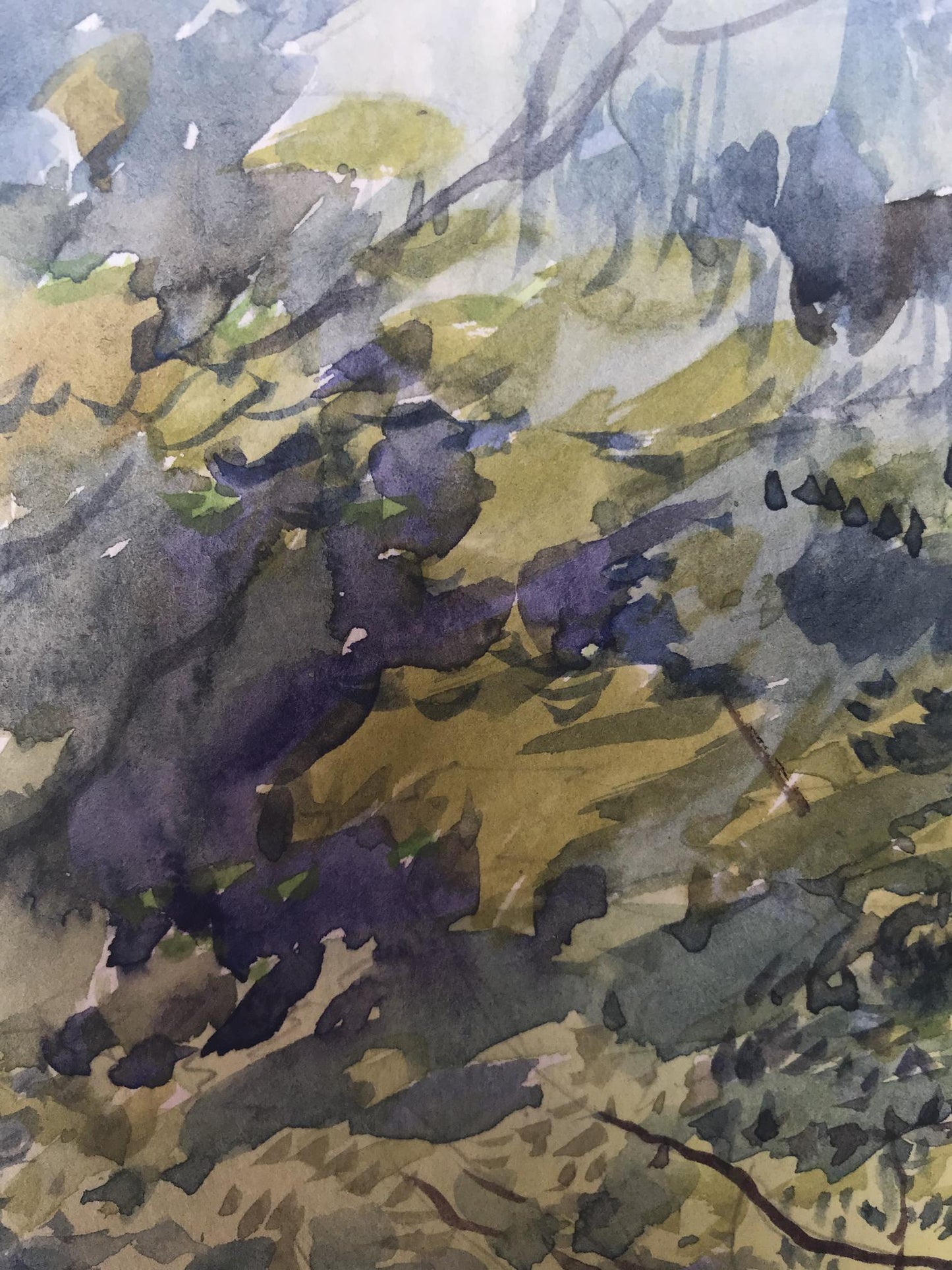 Watercolor painting Landscape 