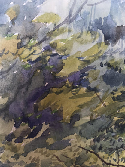 Watercolor painting Landscape 
