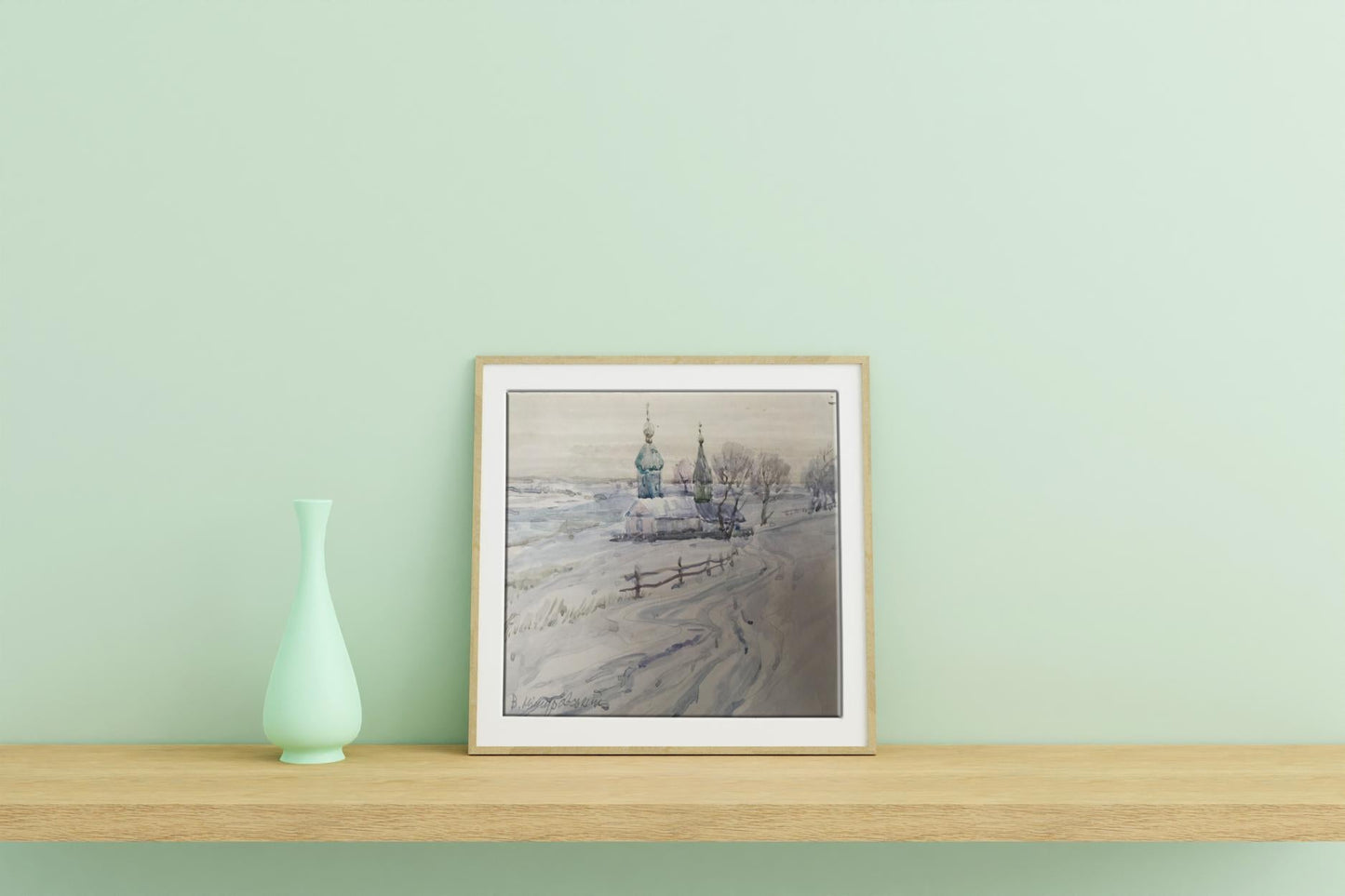 Watercolor painting Nature Landscape 