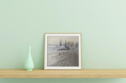Watercolor painting Nature Landscape 
