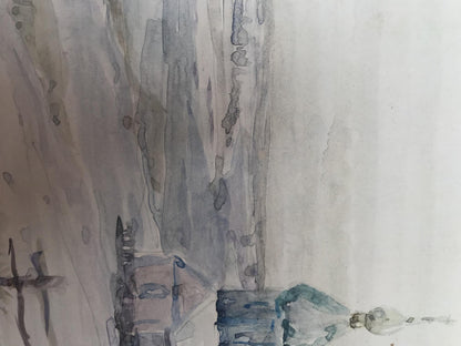 Watercolor painting Landscape 