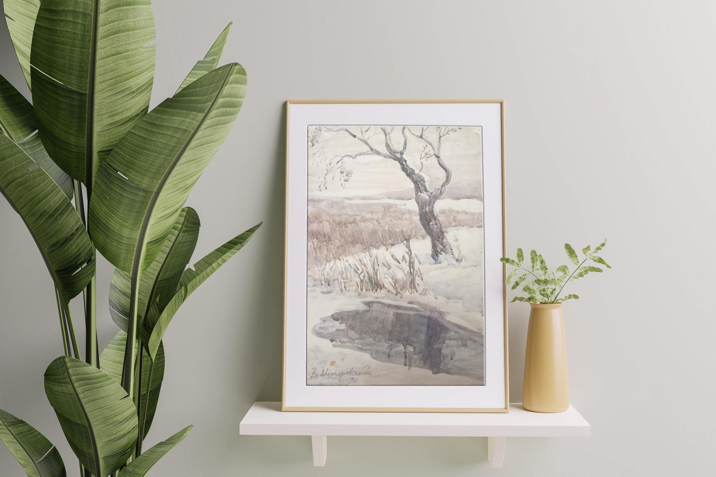 Watercolor painting Nature Landscape 