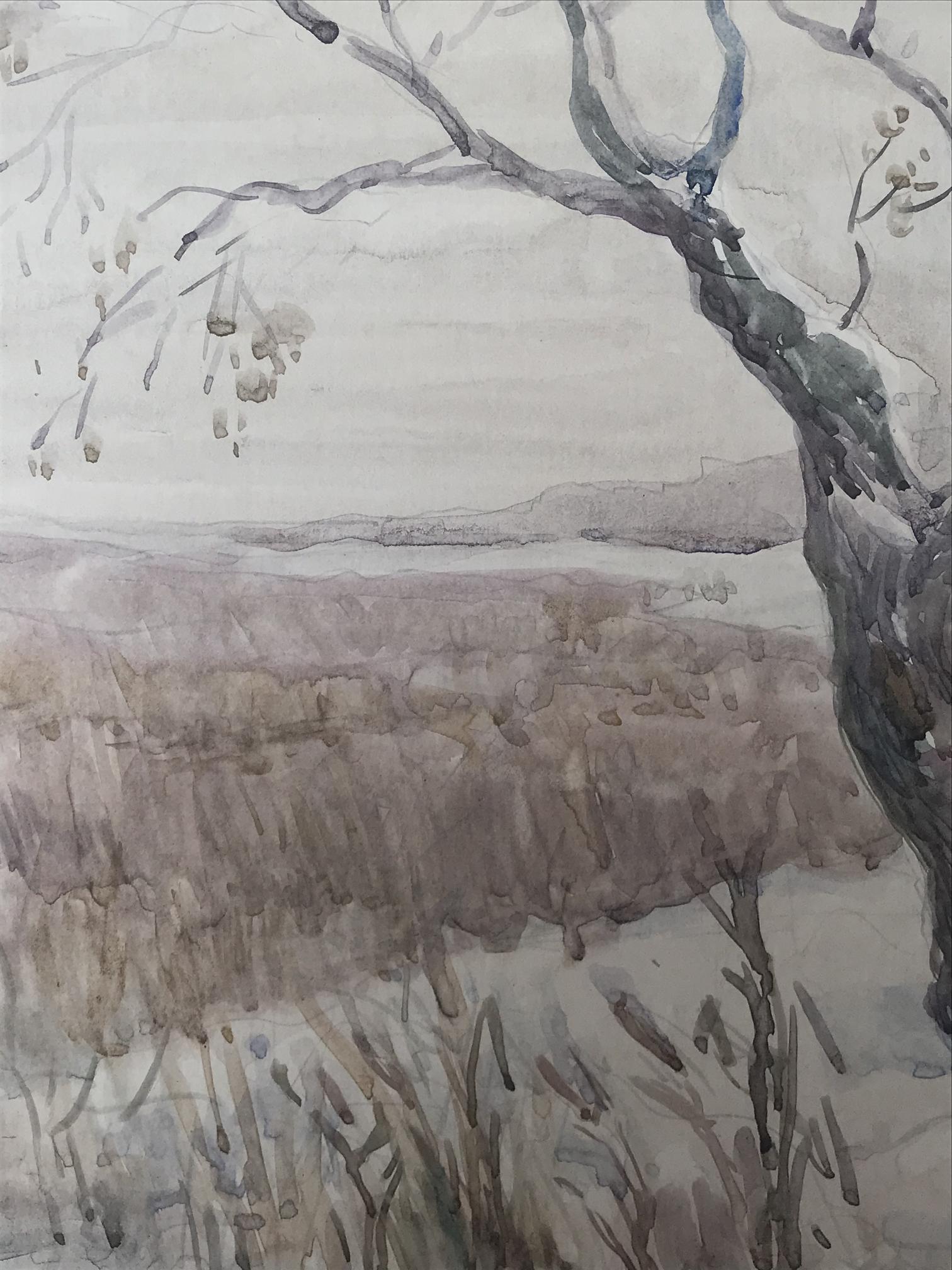 Watercolor painting Landscape 
