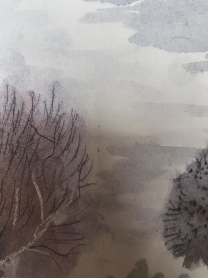 Watercolor painting Autumn came Unknown artist