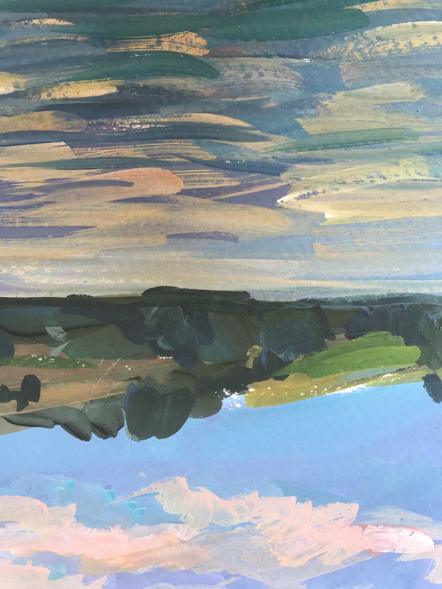 N. Ogienko's artistry in "Dnieper" oil painting