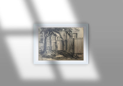 Pencils painting Native home Unknown artist