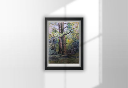 Watercolor painting Nature Landscape 