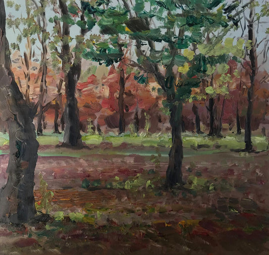Oil painting Forest park Nesterova A.