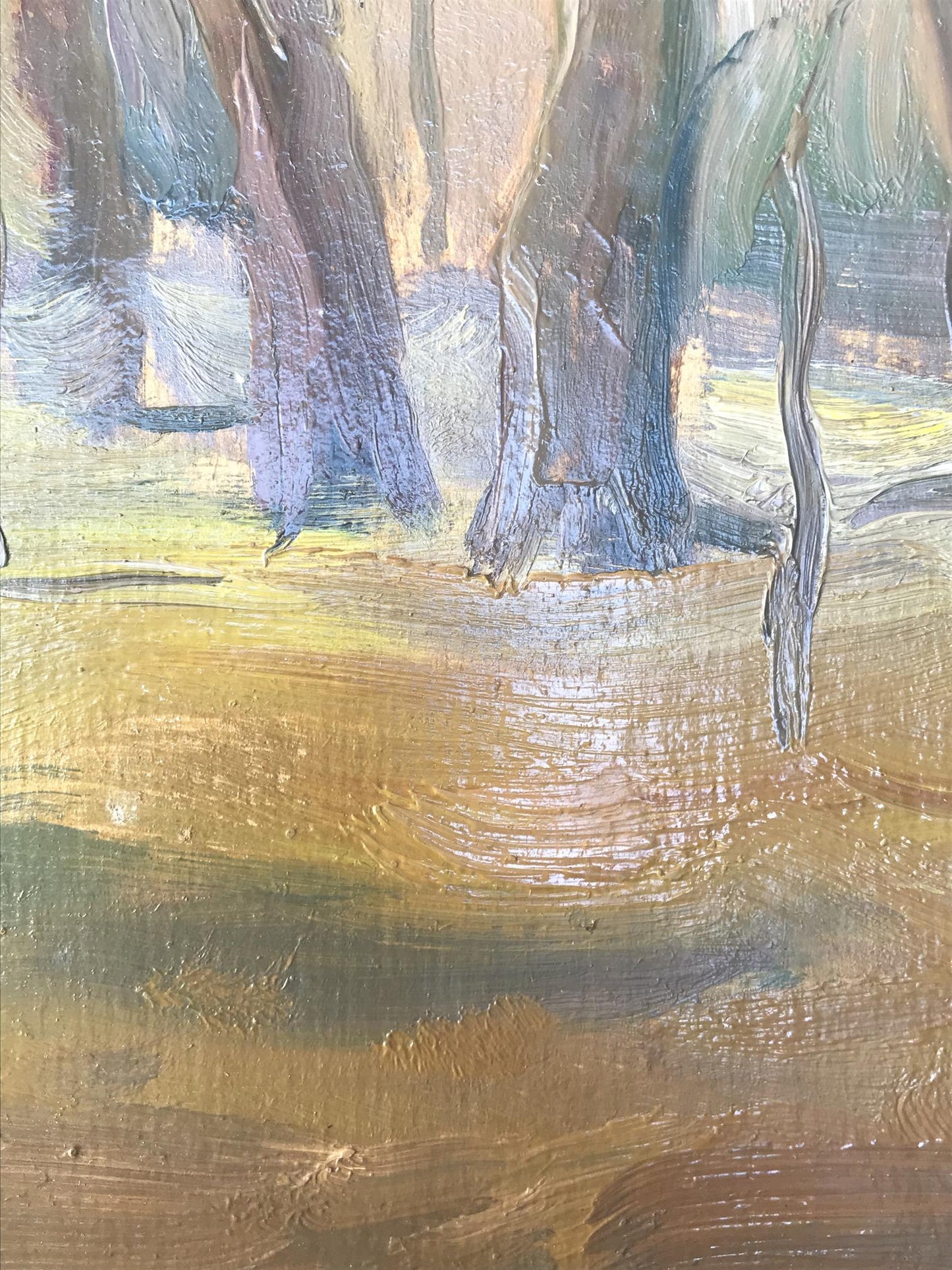 Oil painting Autumn forest Unknown artist