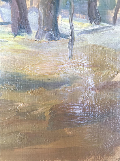 Oil painting Autumn forest Unknown artist