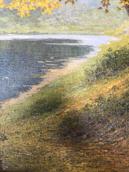 Oil painting Wonderful outdoor recreation Gerashchenko Volodymyr Fedorovich