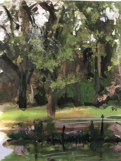 Oil painting City Park Nesterova A.