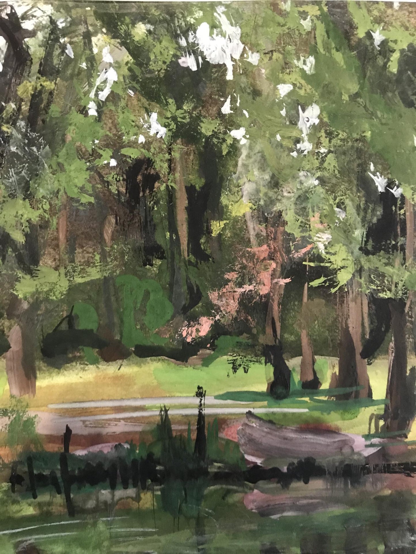 Oil painting City Park Nesterova A.