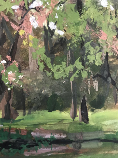 Oil painting City Park Nesterova A.