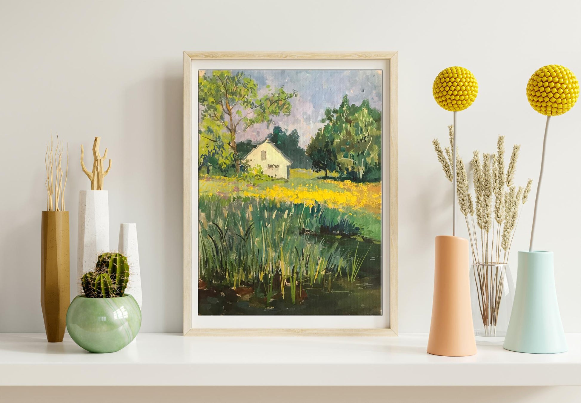 Victor Wihyrovskii's Tempera Painting: Dandelions Have Blossomed