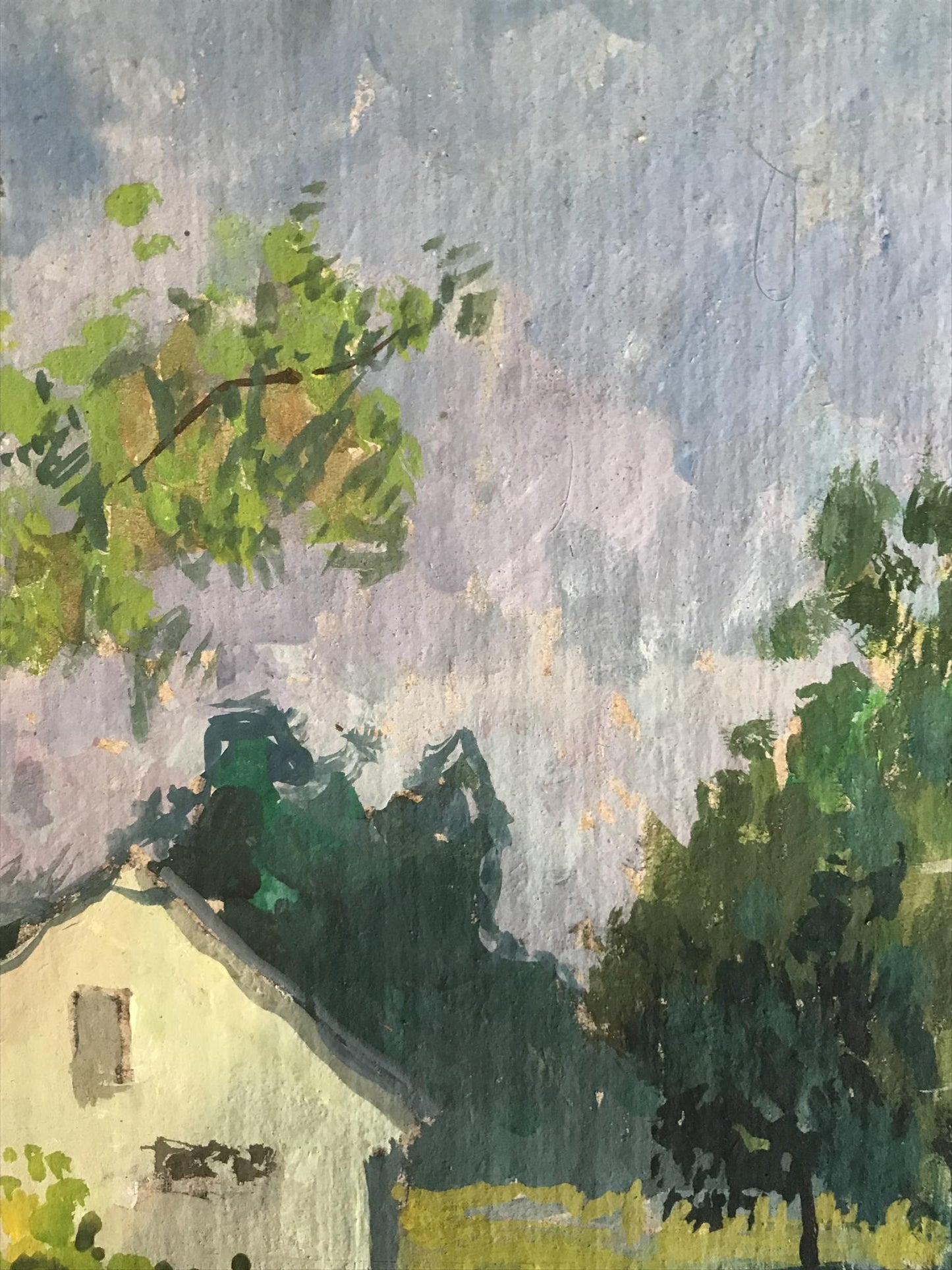 Dandelions in Bloom in Tempera: Painting by Victor Wihyrovskii