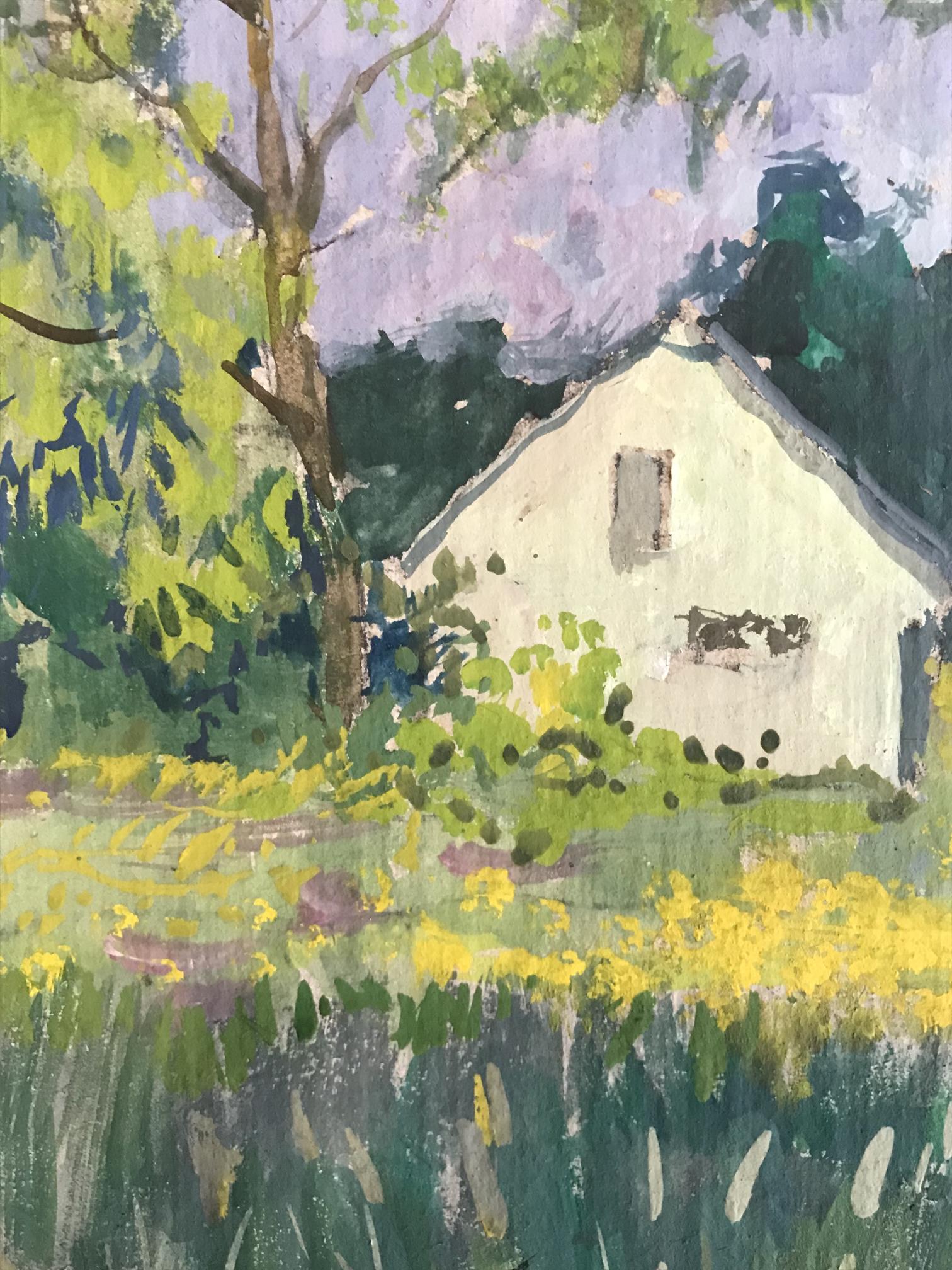 Tempera on Canvas: Dandelions Have Blossomed by Victor Wihyrovskii