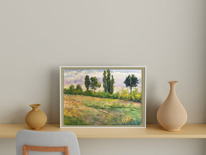 Tempera painting fields 