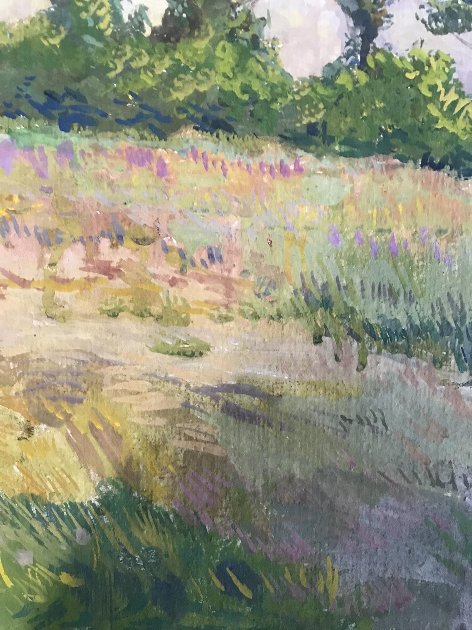 Tempera painting Landscape 