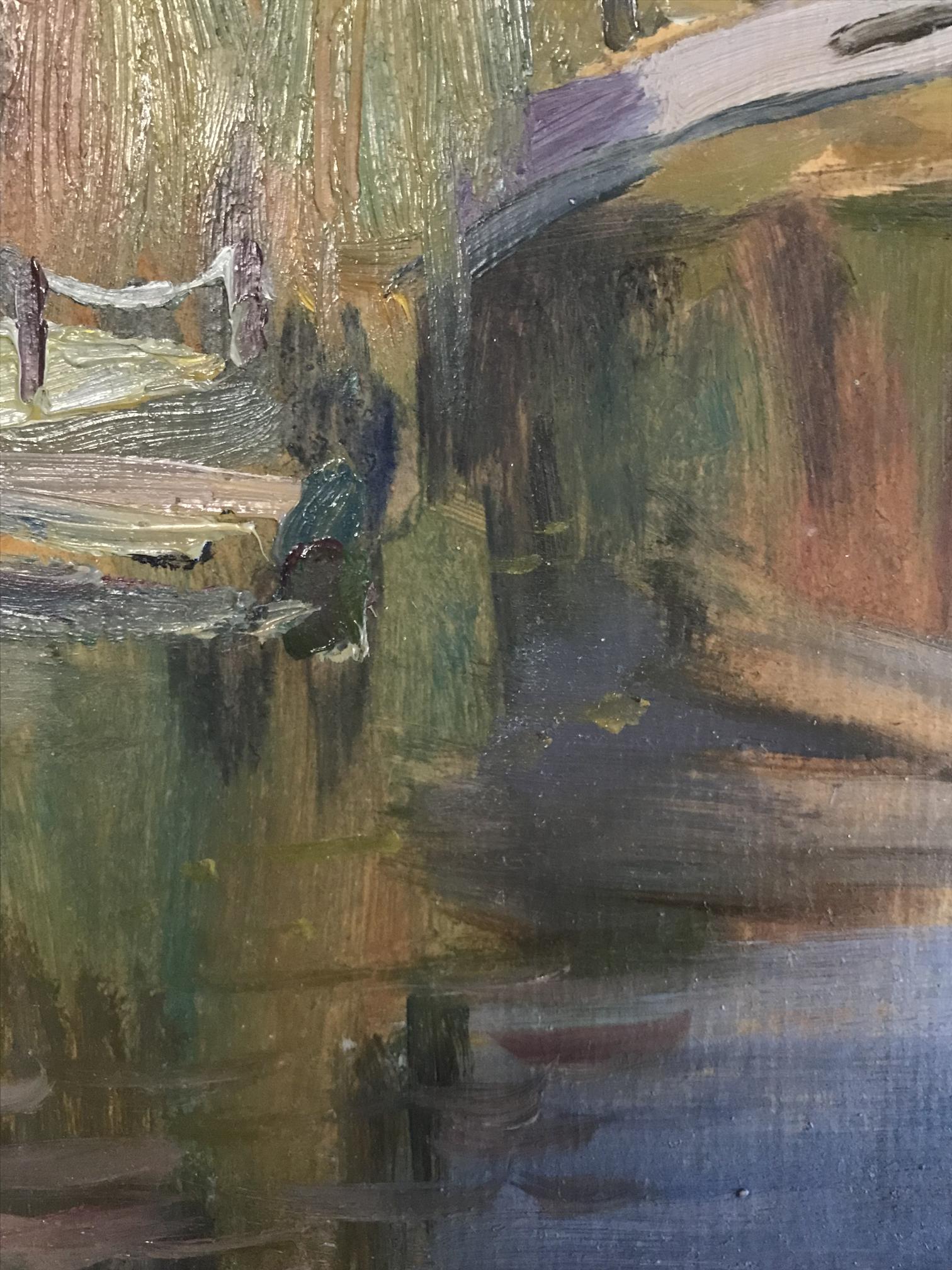 The painting serves as a testament to the beauty found in everyday scenes, immortalized in oil