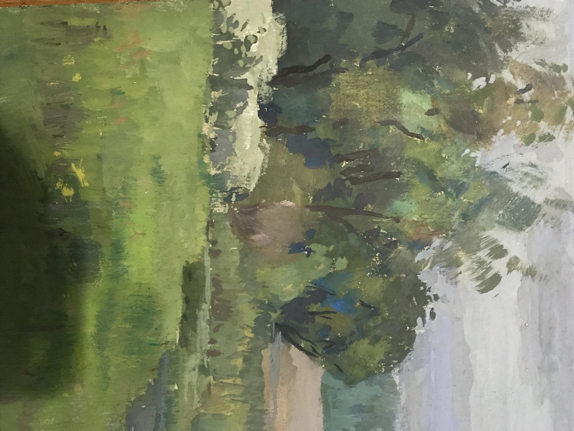 Tempera painting Nature Landscape 