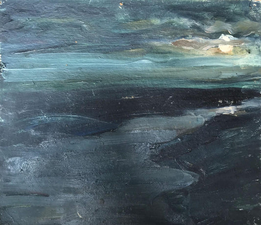 Oil painting Night landscape Unknown artist