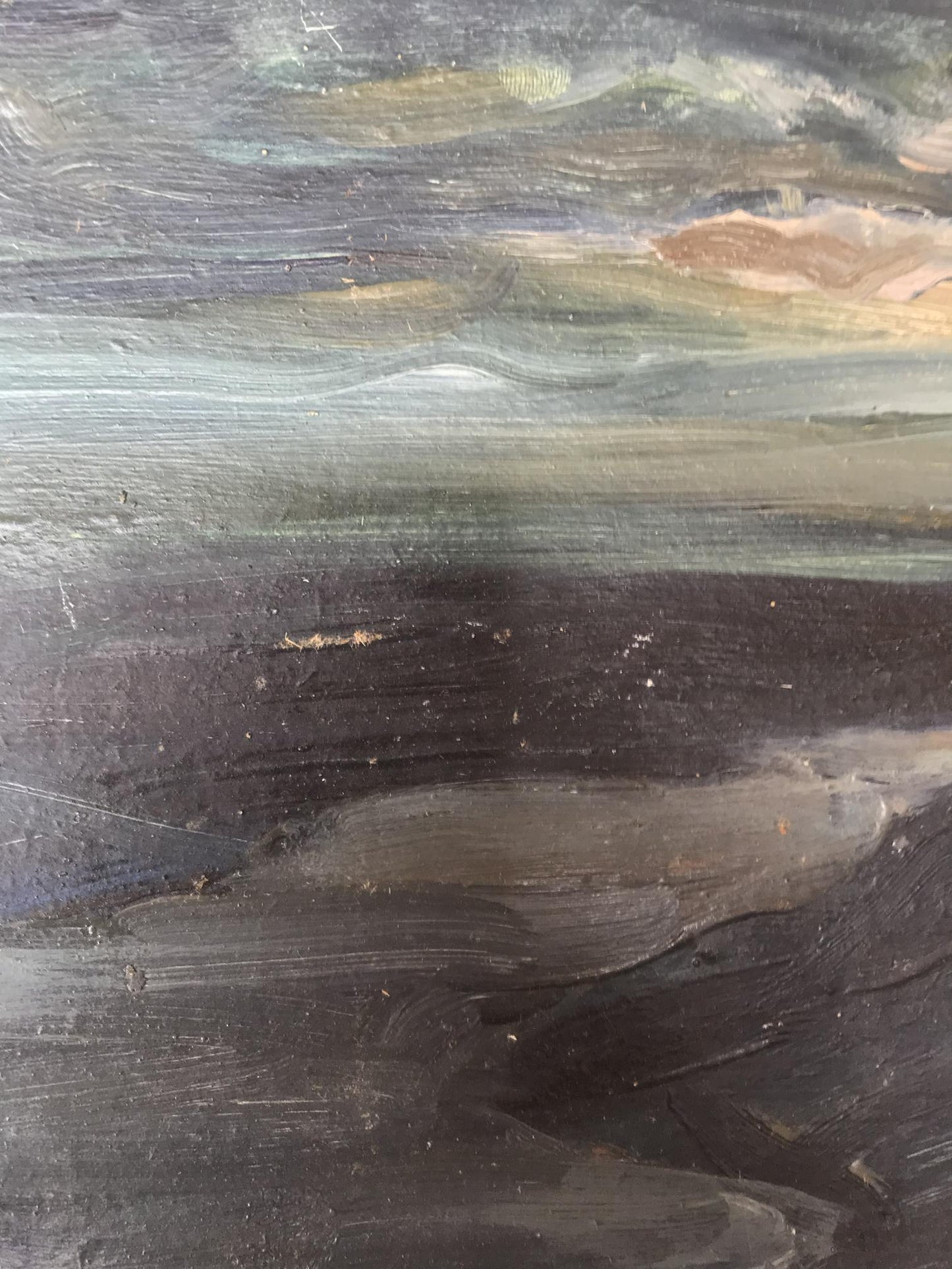 Oil painting Night landscape Unknown artist