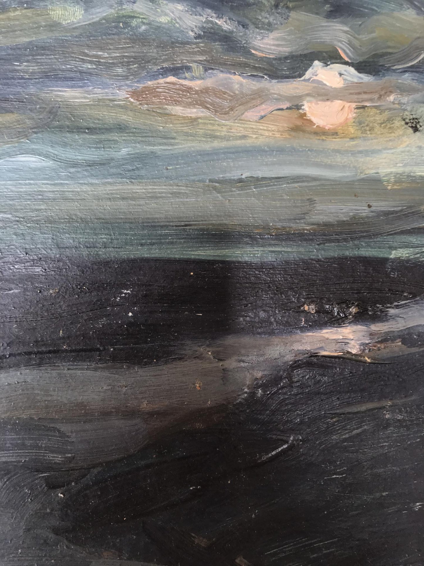 Oil painting Night landscape Unknown artist