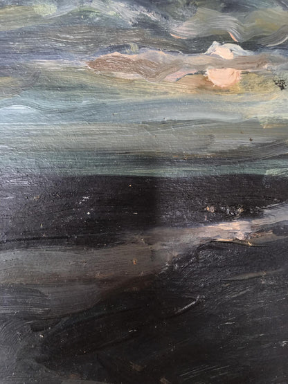 Oil painting Night landscape Unknown artist