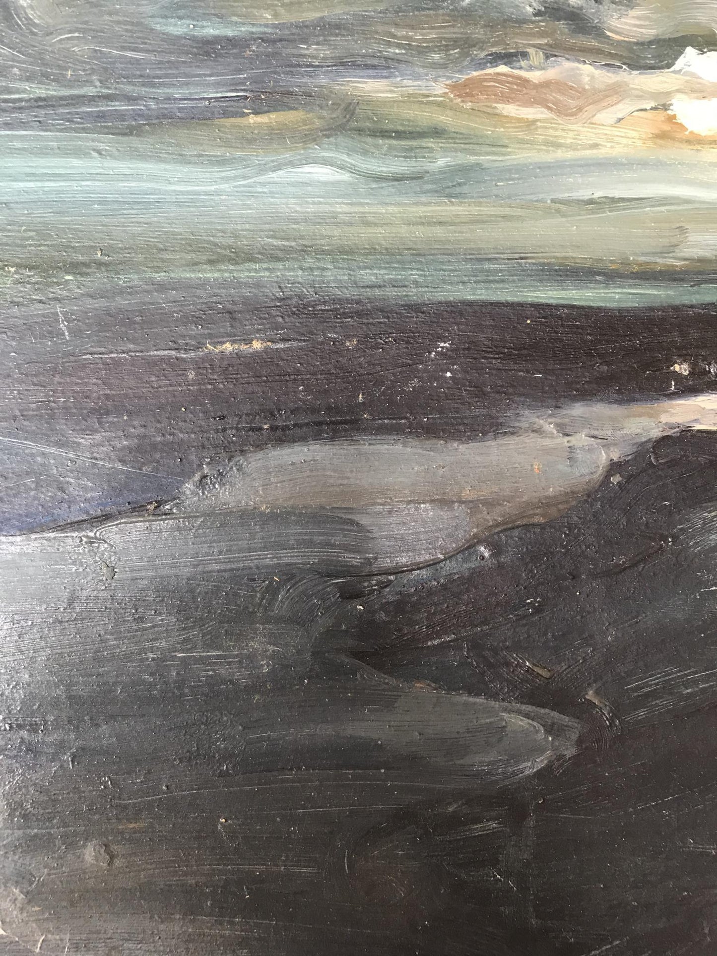 Oil painting Night landscape Unknown artist