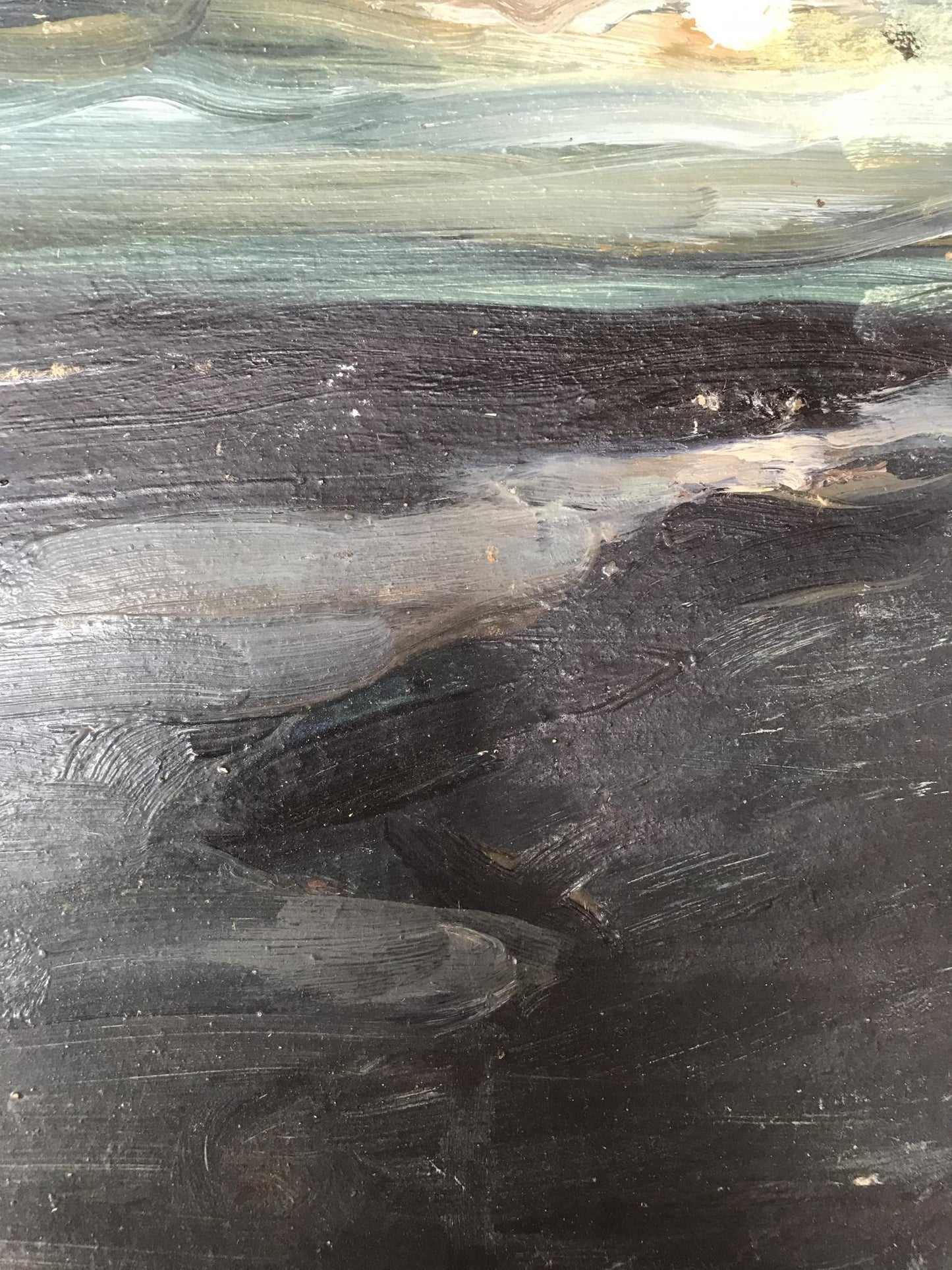 Oil painting Night landscape Unknown artist