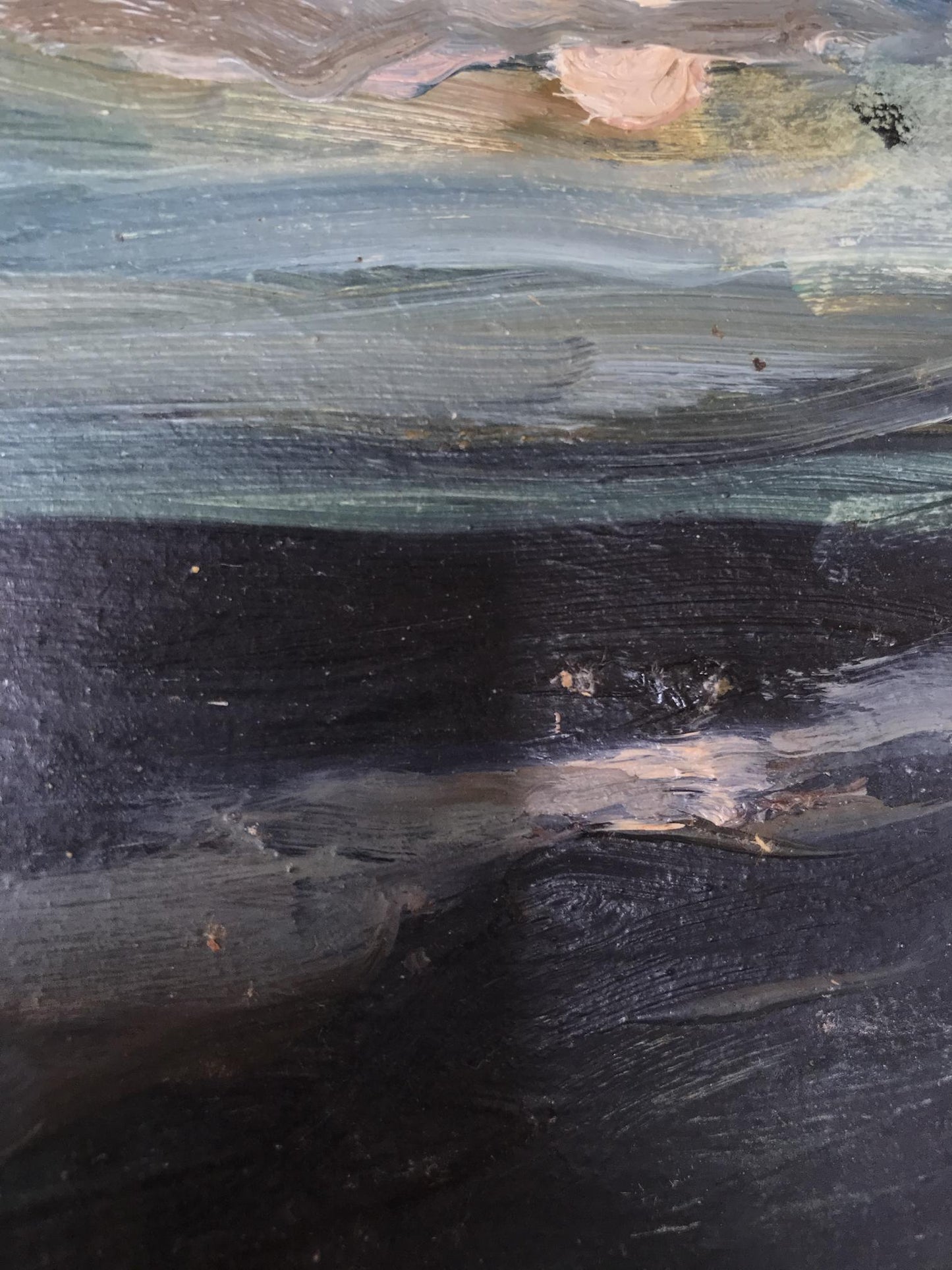 Oil painting Night landscape Unknown artist