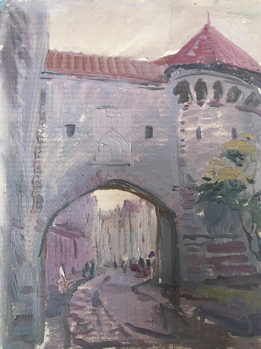 Oil painting Fortress Unknown artist