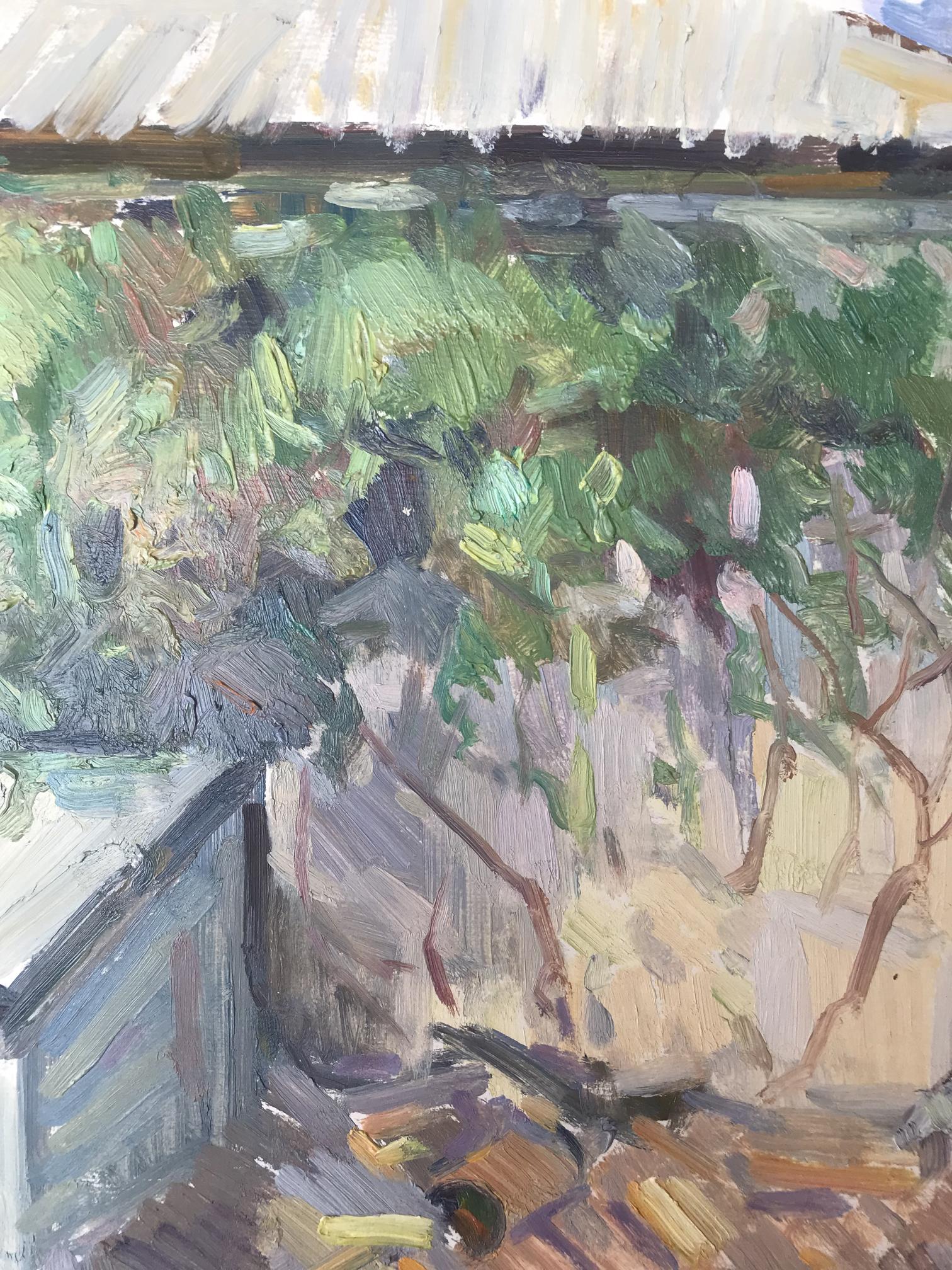 Oil Painting Nature Landscape Village 