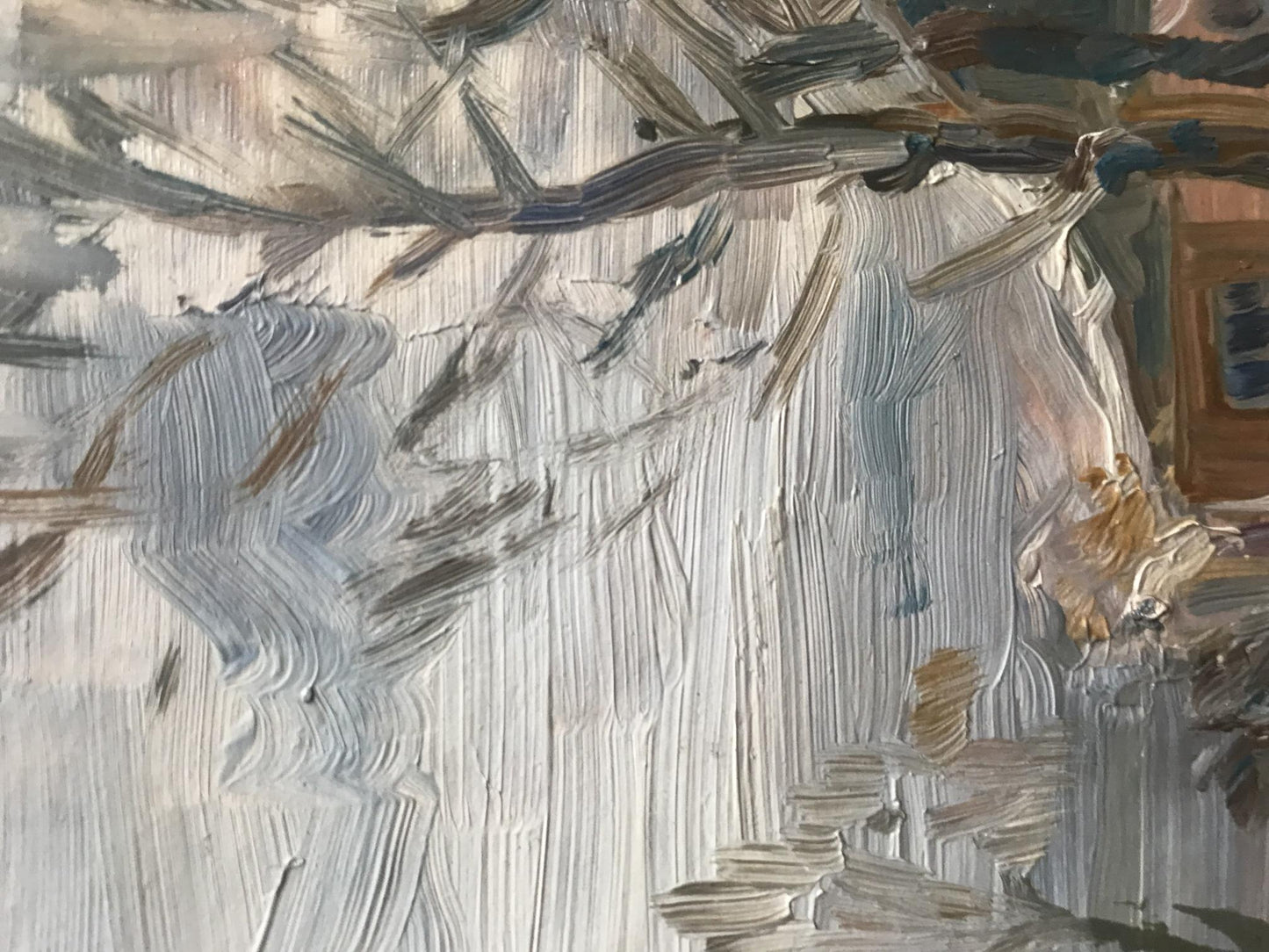 Oil painting Winter morning Unknown artist