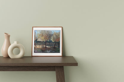 Oil painting Forest landscape Zabara S.