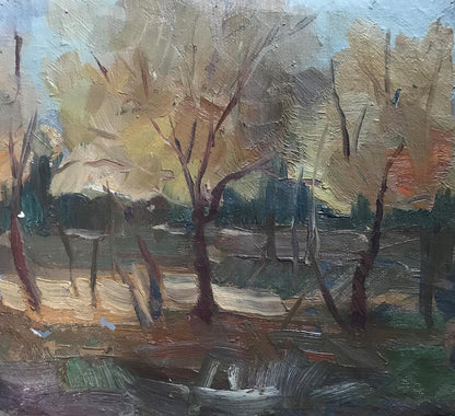 Oil painting Forest landscape Zabara S.