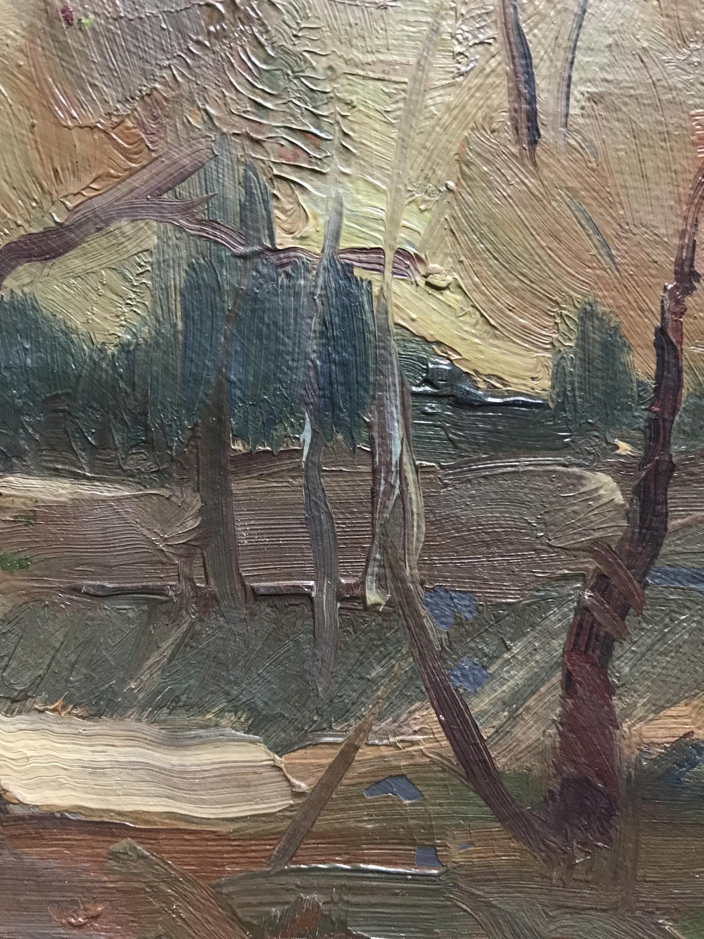 Oil painting Forest landscape Zabara S.