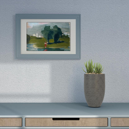 Oil painting Girl by the river Unknown artist